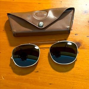 Ray-Ban Small Caravan G-15 clip on sunglasses Vintage Rare